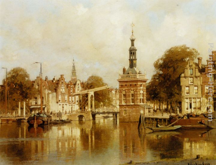 A View of Amsterdam painting - Johannes Christiaan Karel Klinkenberg A View of Amsterdam art painting
